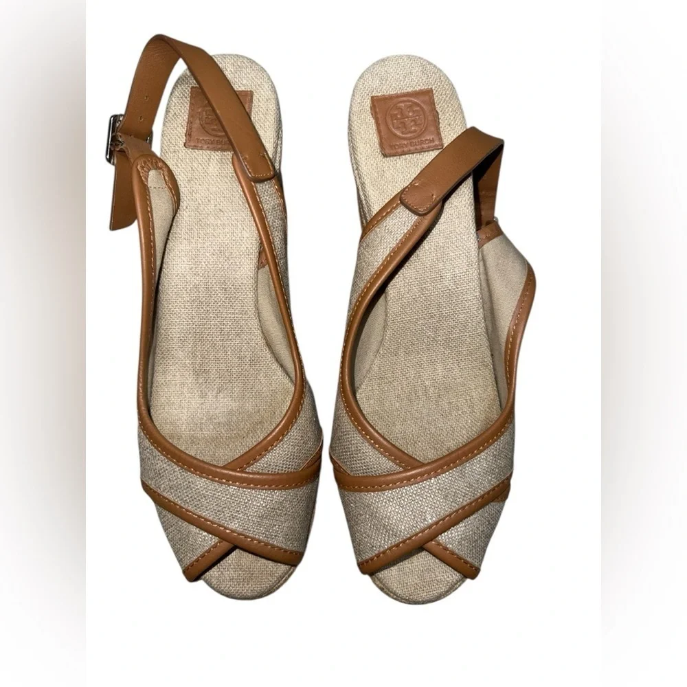 Tory Burch Majorca Platform Slingback Wedge Sandals - Size 39